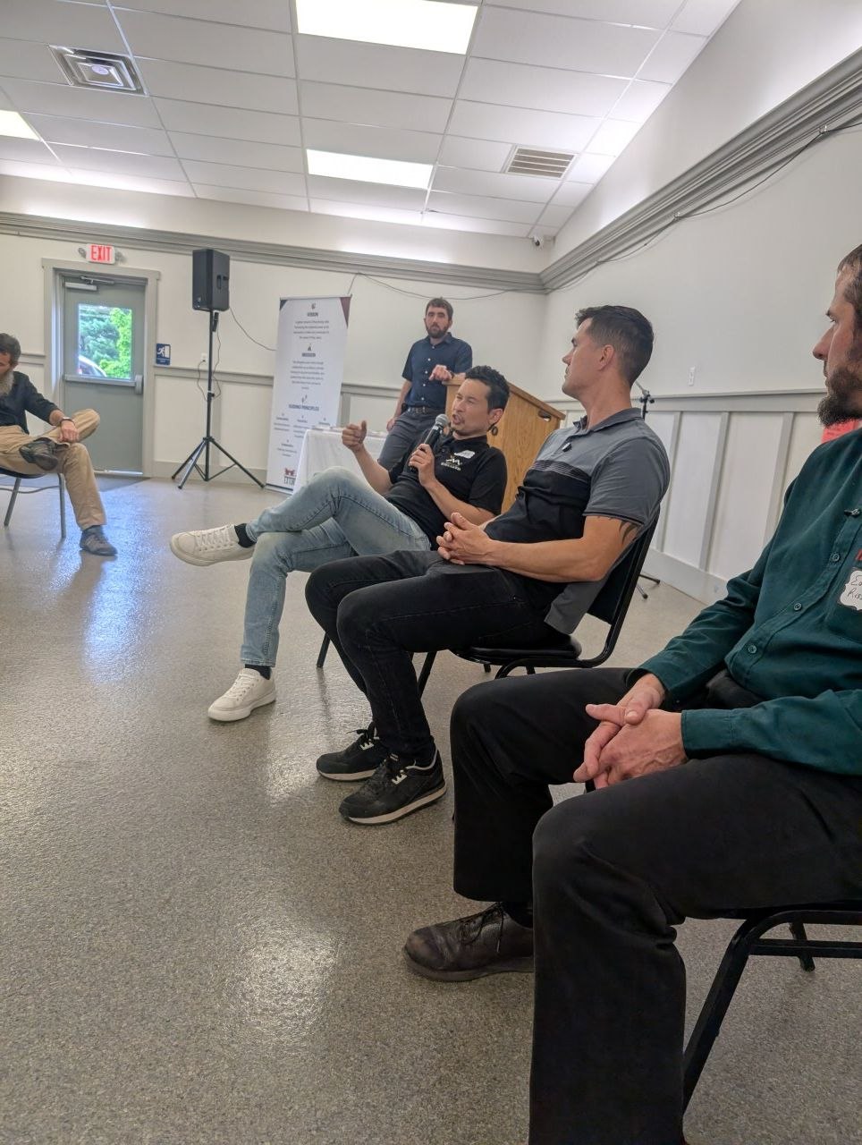 Panel discussion with speakers sharing their stories