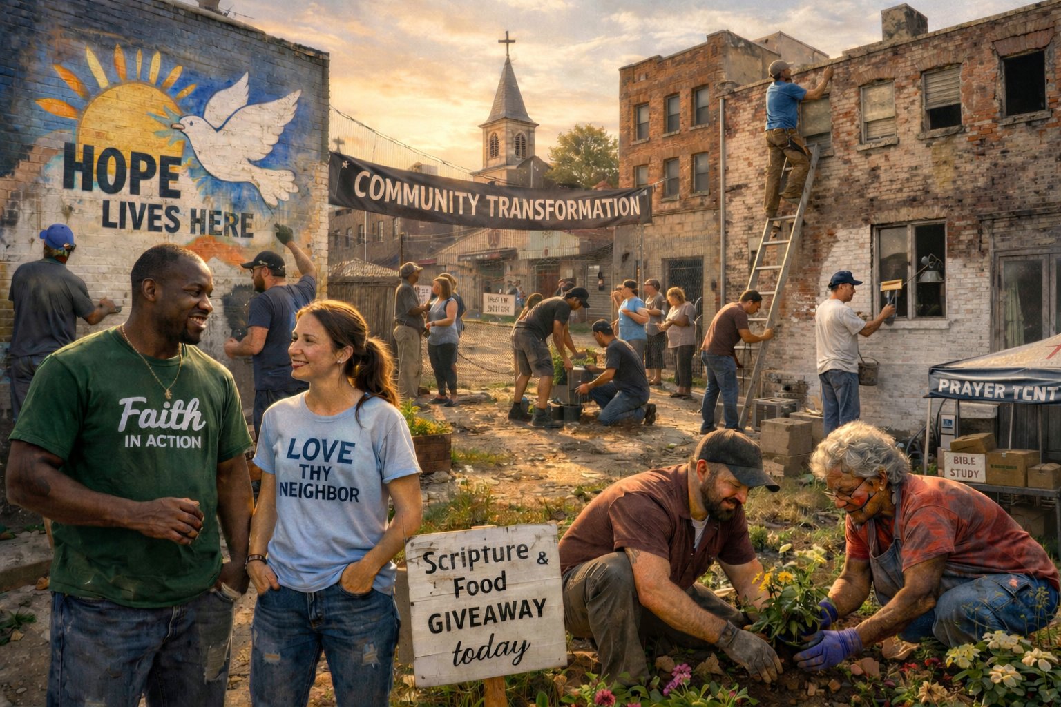 Community transformation - people working together to restore neighborhoods